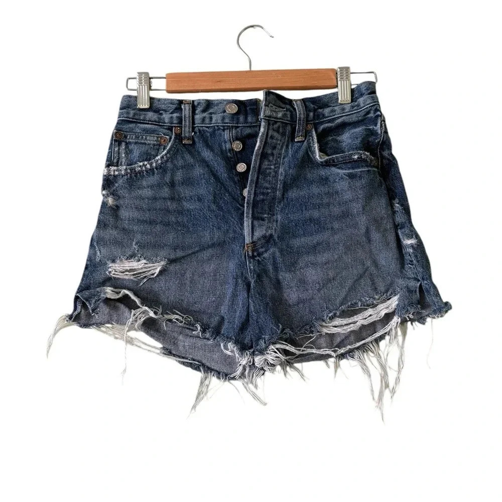Agolde Dee Distressed Women’s Denim Shorts- Size 25